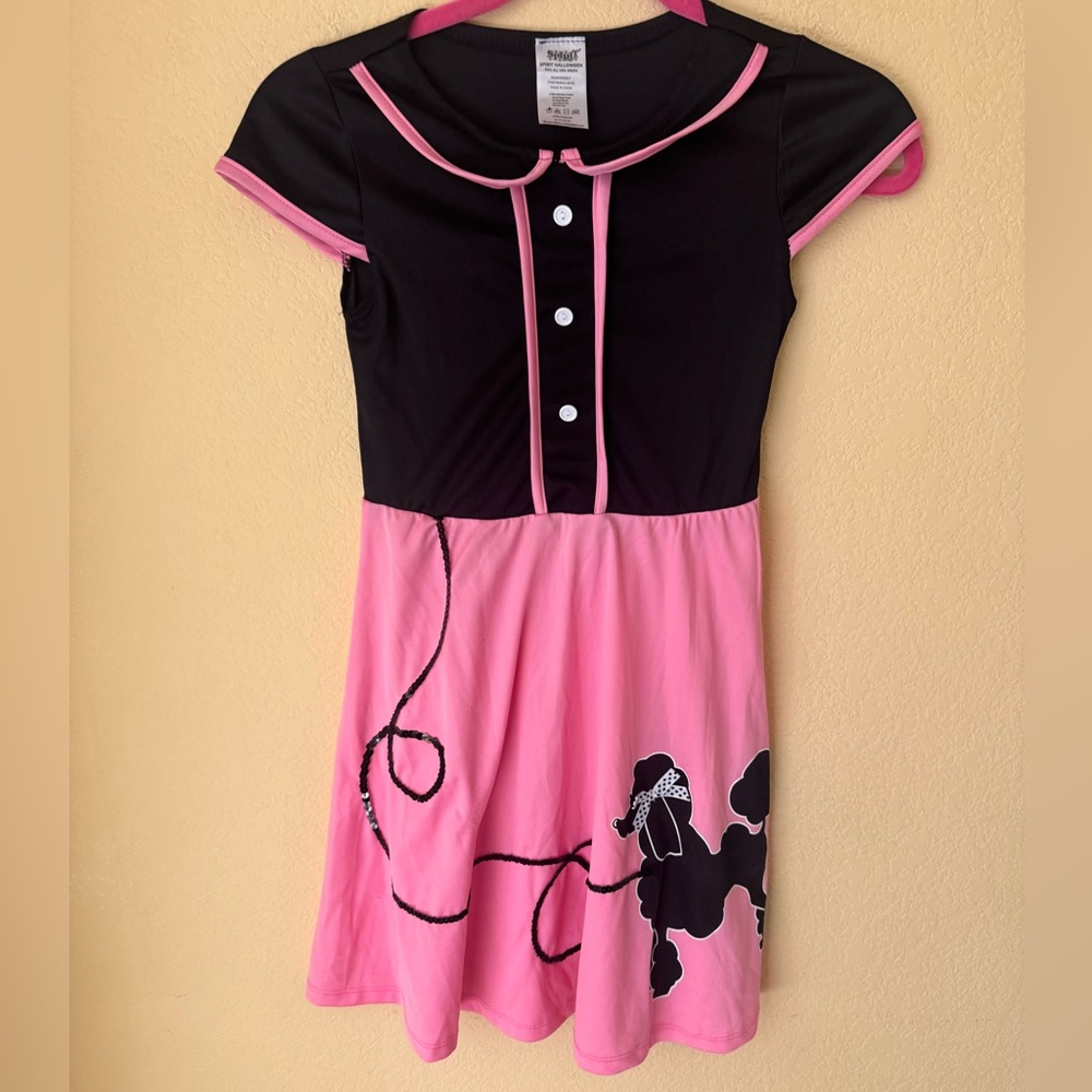 Spirit Halloween Sock Hop Sweetie Dress Petticoat & Belt Size Child Medium 8-10